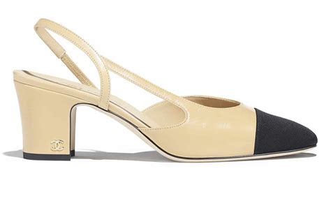 scarpe modello chanel con plateau|Scarpe modello Slingback .